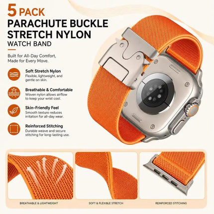 xDfind 5-Pack Nylon Parachute Buckle Apple Watch Bands | Syndmart