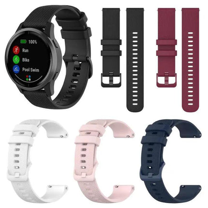 XDfind 5-Pack Silicone Watch Bands 18/20/22mm Plaid
