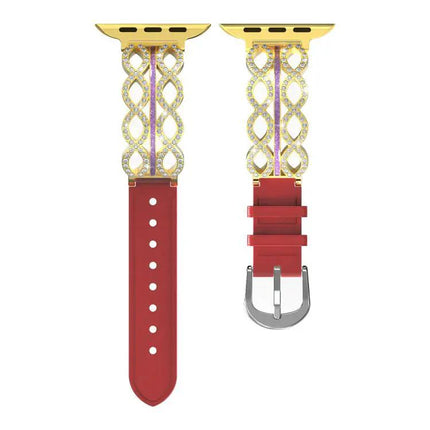 Steel Leather Hybrid Watch Band For Apple Watch 38-49mm | Syndmart