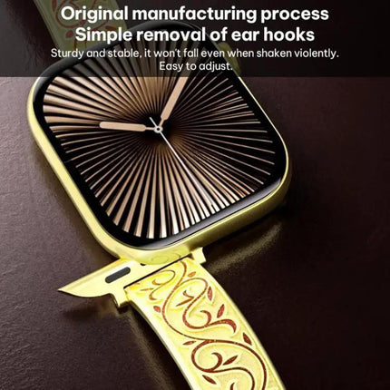 Xdfind Retro Floral Stainless Steel Leather Watch Band | Syndmart