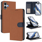 For iPhone 16 Plus / Brown Dark Blue