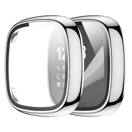 XDfind Tempered Glass PC Protective Case for Fitbit Versa 3/4