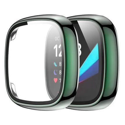 XDfind Tempered Glass PC Protective Case for Fitbit Versa 3/4