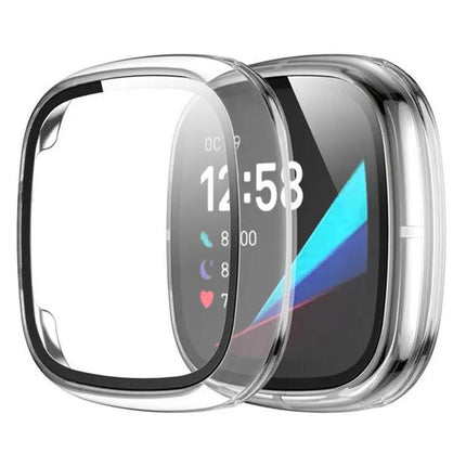 XDfind Tempered Glass PC Protective Case for Fitbit Versa 3/4