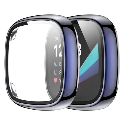 XDfind Tempered Glass PC Protective Case for Fitbit Versa 3/4