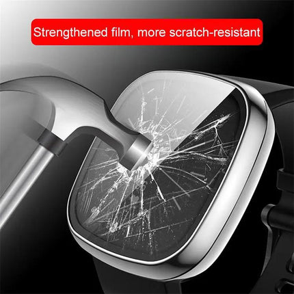 XDfind Tempered Glass PC Protective Case for Fitbit Versa 3/4