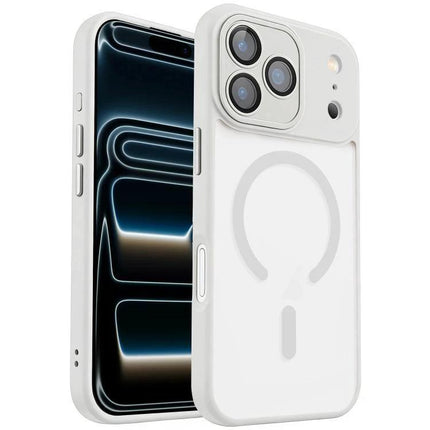 XDcase Frosted Magnetic Phone Case For Everyday Protection On Commutes And Outings white frosted magnetic wireless charging phone case