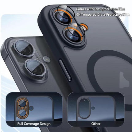 XDcase Frosted Magnetic Phone Case For Everyday Protection On Commutes And Outings showing full coverage camera protection and MagSafe-compatible back
