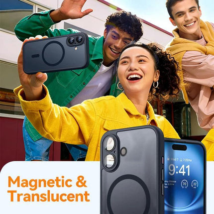 XDcase Frosted Magnetic Phone Case For Everyday Protection On Commutes And Outings - young people taking selfie, magnetic translucent frosted phone case shown