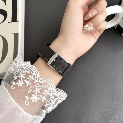 Xdfind 5-Pack Vegan Leather Bands Black Galaxy Watch 9/8