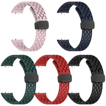 5-Pack Magnetic Black Silicone Watch Bands for Galaxy Fit3