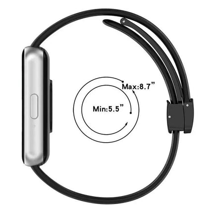 5-Pack Magnetic Black Silicone Watch Bands for Galaxy Fit3