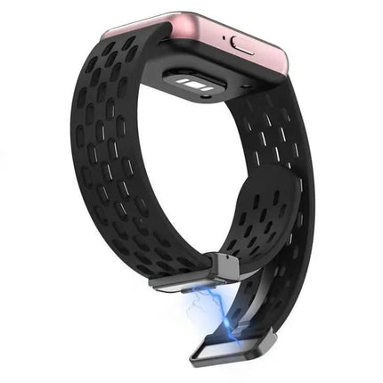 5-Pack Magnetic Black Silicone Watch Bands for Galaxy Fit3