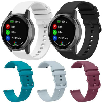 5 Pack Silicone Watch Bands 18/20/22MM Solid Colors