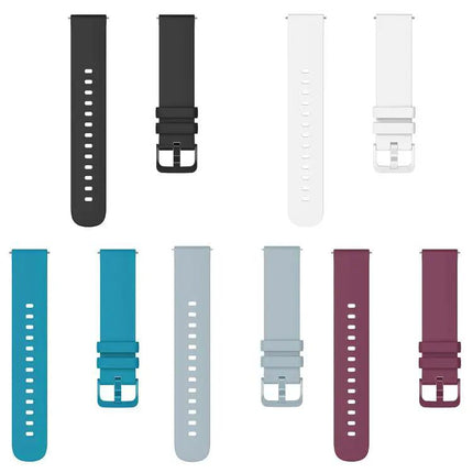 5 Pack Silicone Watch Bands 18/20/22MM Solid Colors