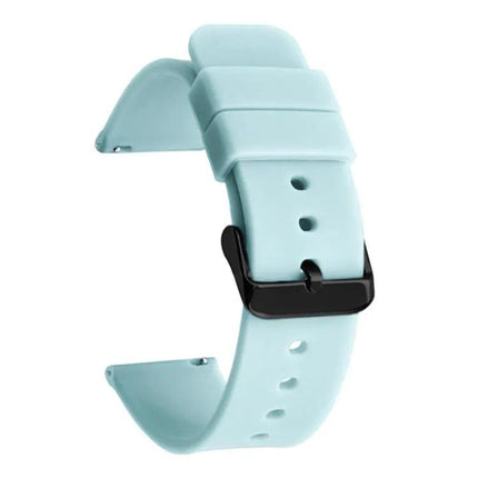 xDfind 16mm Black Silicone Watch Band Stainless Steel