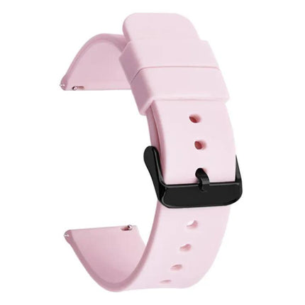 21mm Black Silicone Waterproof Watch Band With Pin Buckle