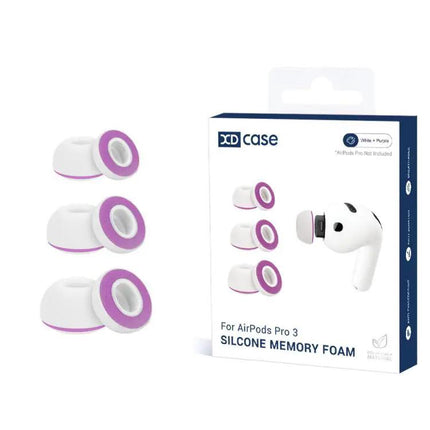 XDcase Silicone Earbud Tips 3 Pairs S/M/L White Orange