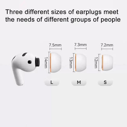 XDcase Silicone Earbud Tips 3 Pairs S/M/L White Orange