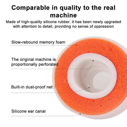 XDcase Silicone Earbud Tips 3 Pairs S/M/L White Orange