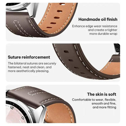 Vegan Leather Watch Band Cowhide Texture 18 20 22mm