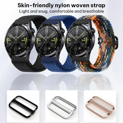Xdfind Nylon Braided Watch Band Sliding Buckle 20mm, 22mm