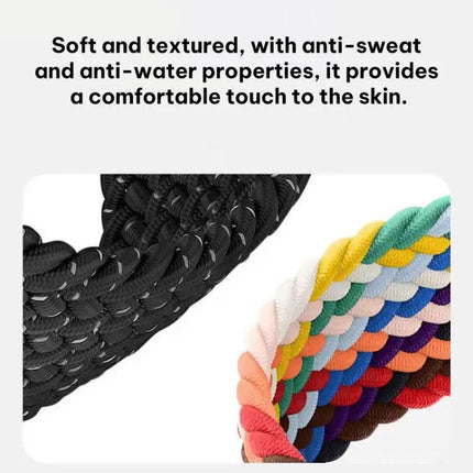 Xdfind Nylon Braided Watch Band Sliding Buckle 20mm, 22mm