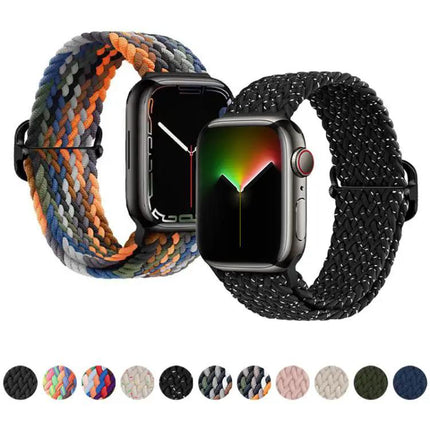 Nylon Braided Sliding Buckle Watch Band for Apple Watch | Syndmart