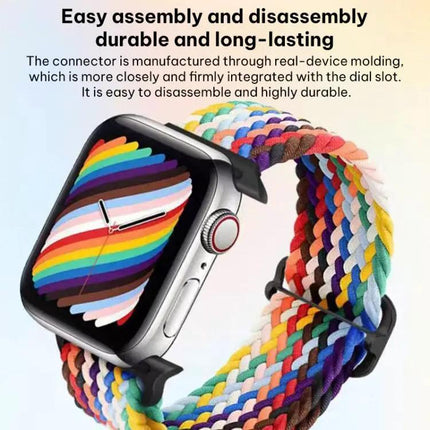 Nylon Braided Sliding Buckle Watch Band for Apple Watch | Syndmart