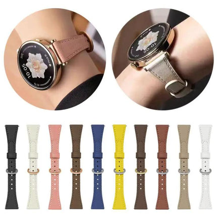 XDFind Vegan Leather Watch Band 18mm 20mm Flat-Head