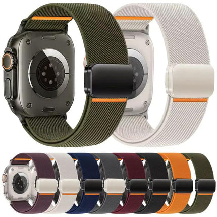 Apple Watch Nylon Magnetic Buckle Band Elastic Adjustable | Syndmart