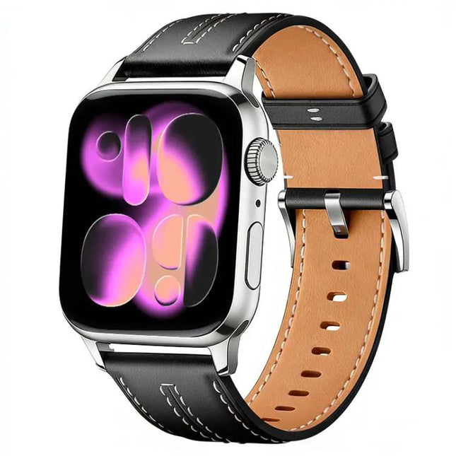 Apple Watch Band Vegan Leather Cowhide Texture Strap | Syndmart
