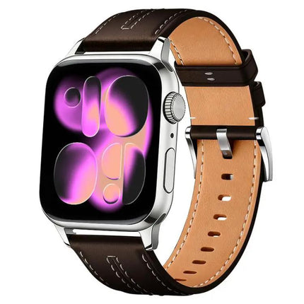 Apple Watch Band Vegan Leather Cowhide Texture Strap | Syndmart