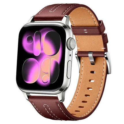 Apple Watch Band Vegan Leather Cowhide Texture Strap | Syndmart