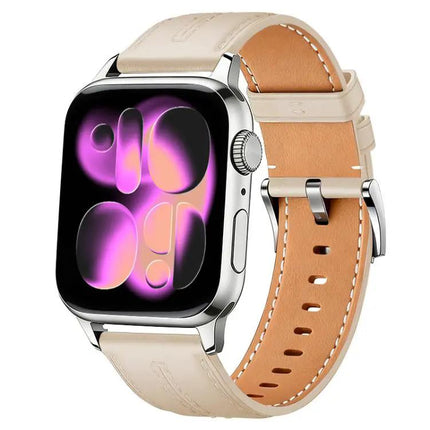 Apple Watch Band Vegan Leather Cowhide Texture Strap | Syndmart