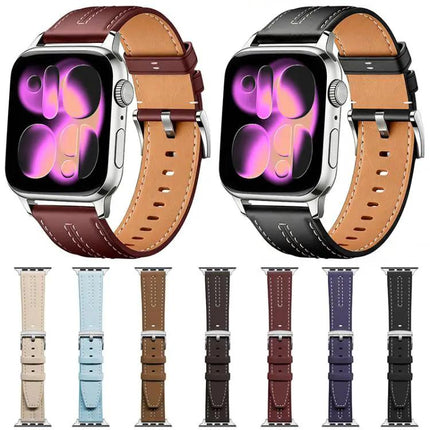 Apple Watch Band Vegan Leather Cowhide Texture Strap | Syndmart