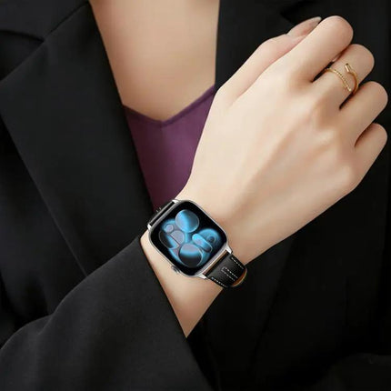 Apple Watch Band Vegan Leather Cowhide Texture Strap | Syndmart