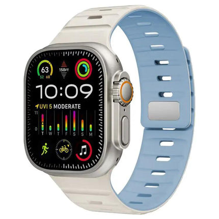 Silicone Magnetic Buckle Apple Watch Adjustable Band 38-49mm | Syndmart