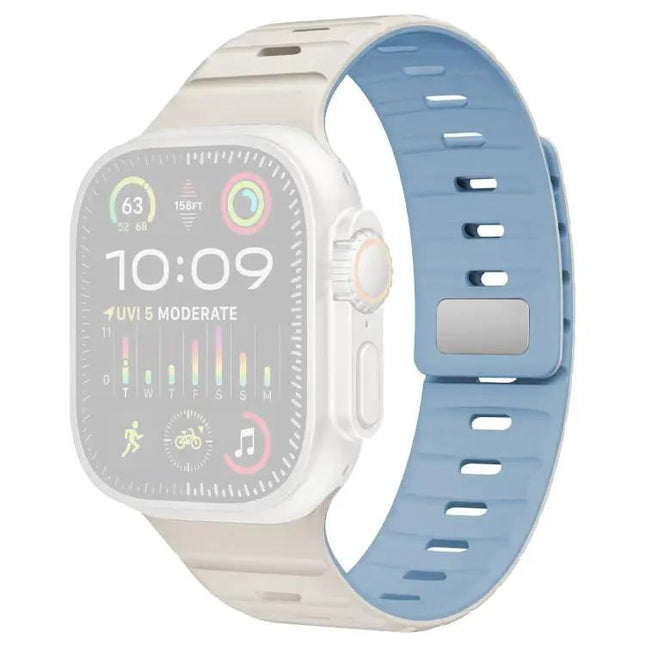 Silicone Magnetic Buckle Apple Watch Adjustable Band 38-49mm | Syndmart
