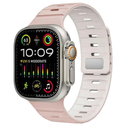 Silicone Magnetic Buckle Apple Watch Adjustable Band 38-49mm | Syndmart