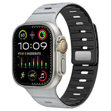 Silicone Magnetic Buckle Apple Watch Adjustable Band 38-49mm | Syndmart