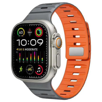 Silicone Magnetic Buckle Apple Watch Adjustable Band 38-49mm | Syndmart