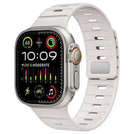 Silicone Magnetic Buckle Apple Watch Adjustable Band 38-49mm | Syndmart