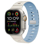 For Apple Watch 38 / 40 / 41 / S11 42mm / Antique White + Misty Blue