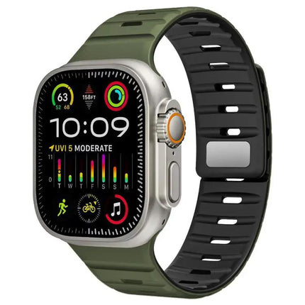 Silicone Magnetic Buckle Apple Watch Adjustable Band 38-49mm | Syndmart