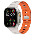 For Apple Watch 38 / 40 / 41 / S11 42mm / Starlight + Orange