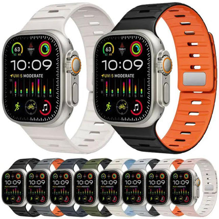 Silicone Magnetic Buckle Apple Watch Adjustable Band 38-49mm | Syndmart
