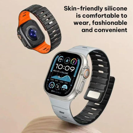 Silicone Magnetic Buckle Apple Watch Adjustable Band 38-49mm | Syndmart