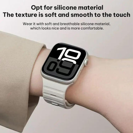 Silicone Magnetic Buckle Apple Watch Adjustable Band 38-49mm | Syndmart