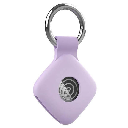 xDfind Silicone Protective Cover for Tile Mate with Keyring in lavender silicone, full-coverage protective case with metal keyring for Tile Mate